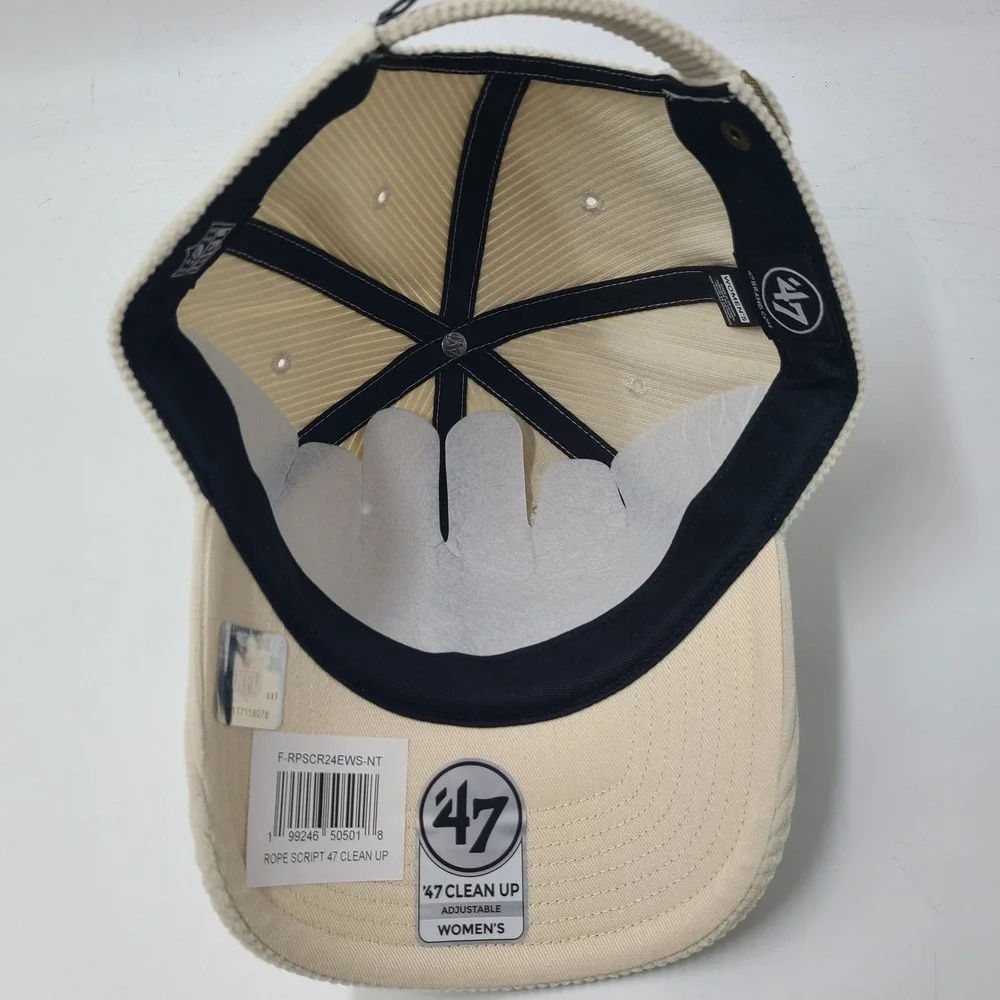 Women‎ Philadelphia Eagles Hat Strapback 47 Brand Clean Up Beige Green Corduroy